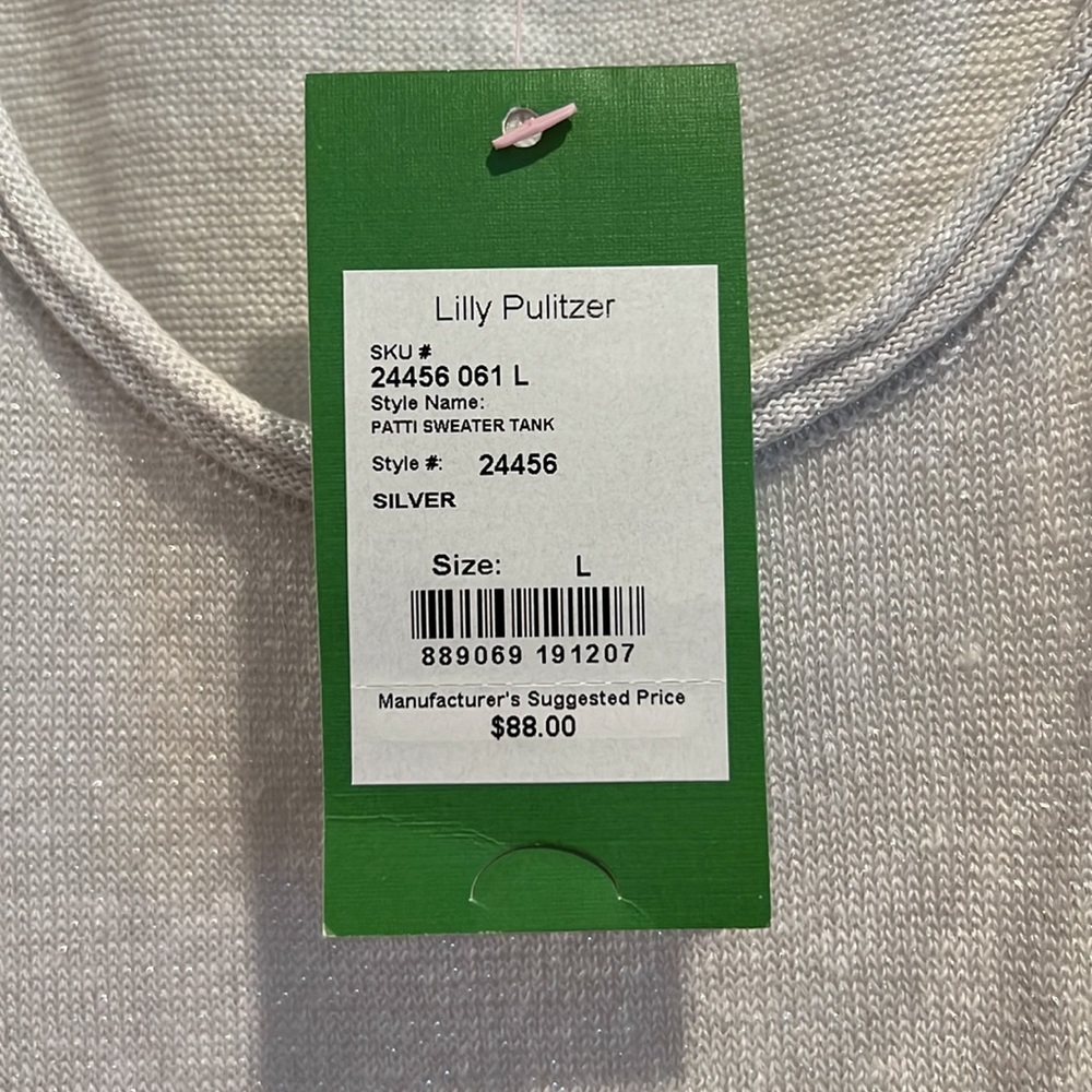 Lilly Pulitzer Silver Linen Blend Patti
Sweater Tank Top - Picture 4 of 11